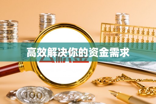 金阳高效解决你的资金需求