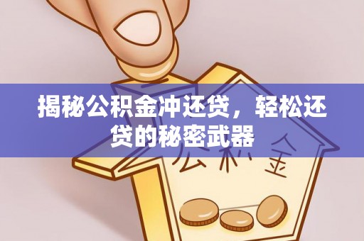 金阳揭秘公积金冲还贷，轻松还贷的秘密武器