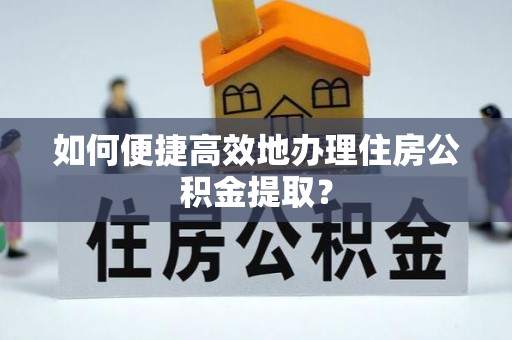 金阳如何便捷高效地办理住房公积金提取？